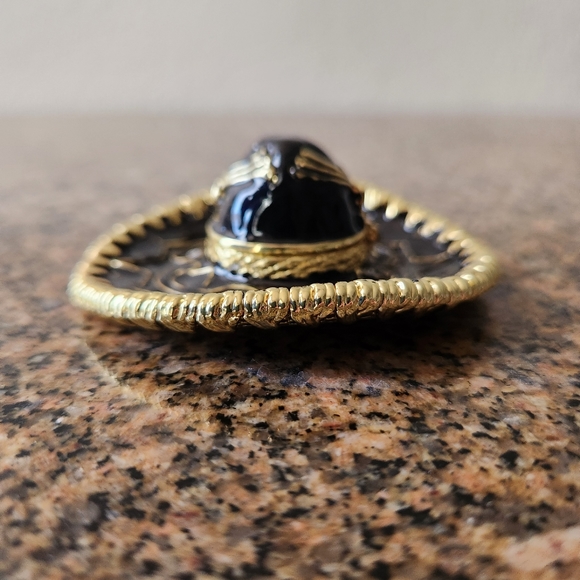 Artform Objet d'Art Enameled Jalisco Mariachi Sombrero Ensemble Trinket/Pill Box - Picture 2 of 16